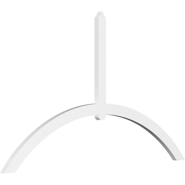 Ekena Millwork Archdale Architectural Grade PVC Gable Bracket, 96"W x 56"H x 2"D x 4"F, 14/12 Pitch GBP096X56X0204ARC00 - main